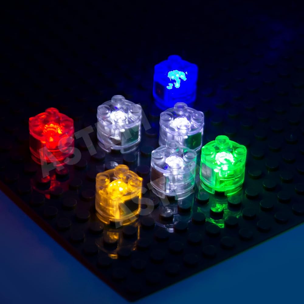 2x2 Light-Up Bricks, Mixed Colours, 12 Pieces — view 2