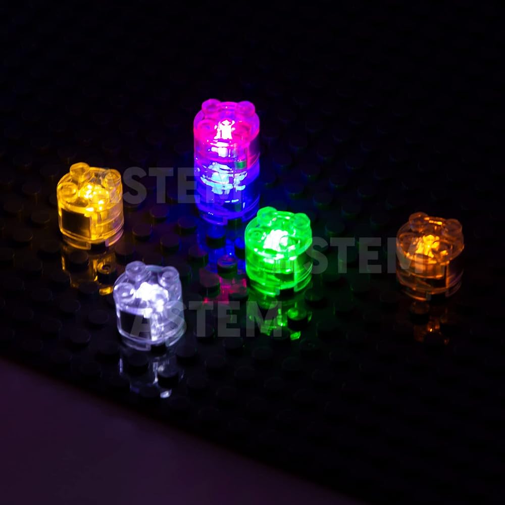 2x2 Light-Up Bricks, Mixed Colours, 12 Pieces — view 4