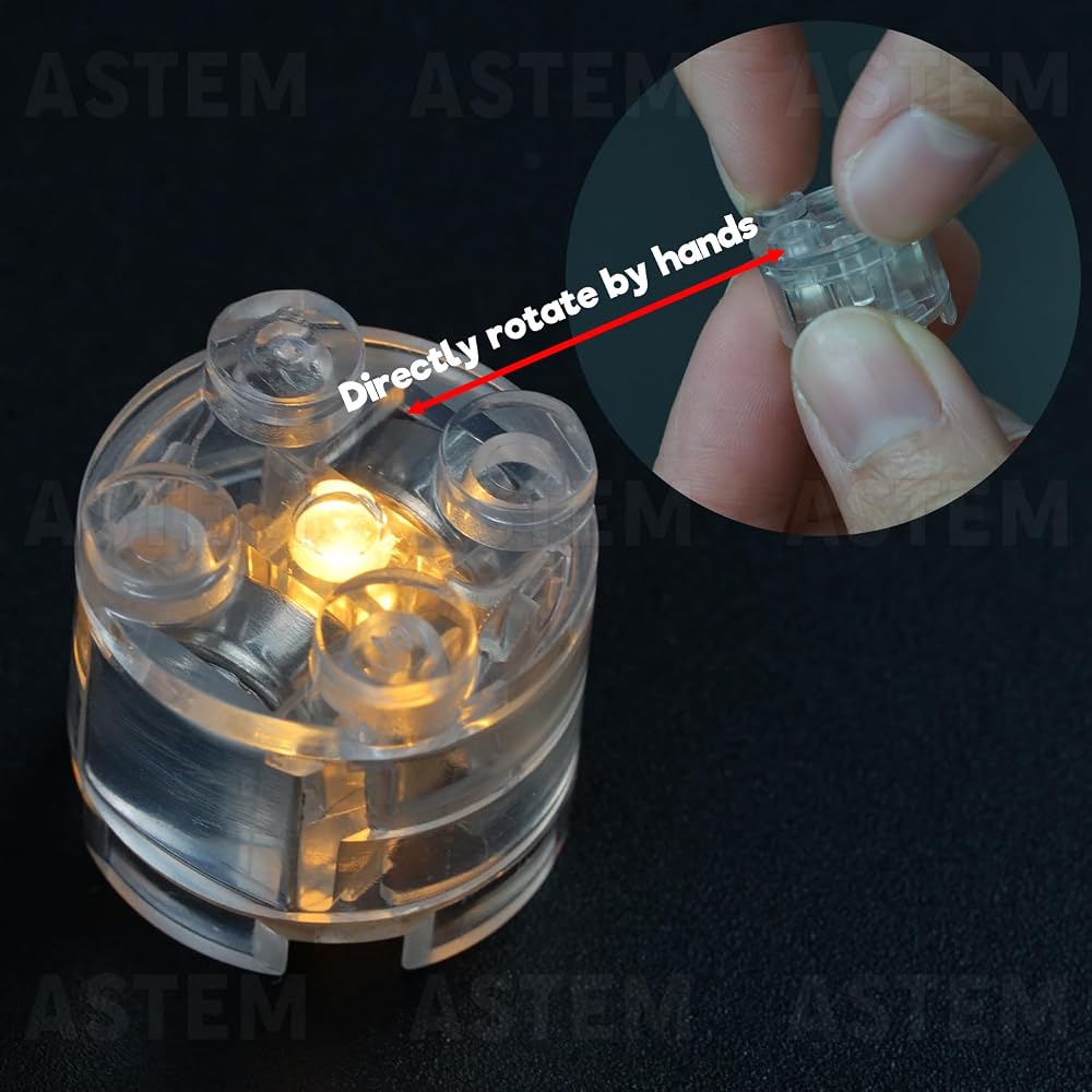 2x2 Light-Up Bricks, Warm Glow, 6 Pieces — view 2
