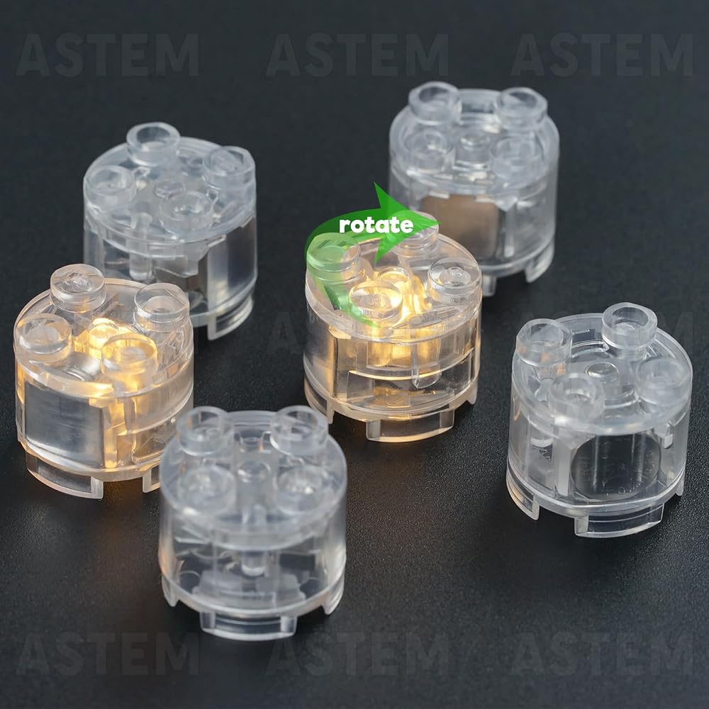 2x2 Light-Up Bricks, Warm Glow, 6 Pieces — view 3