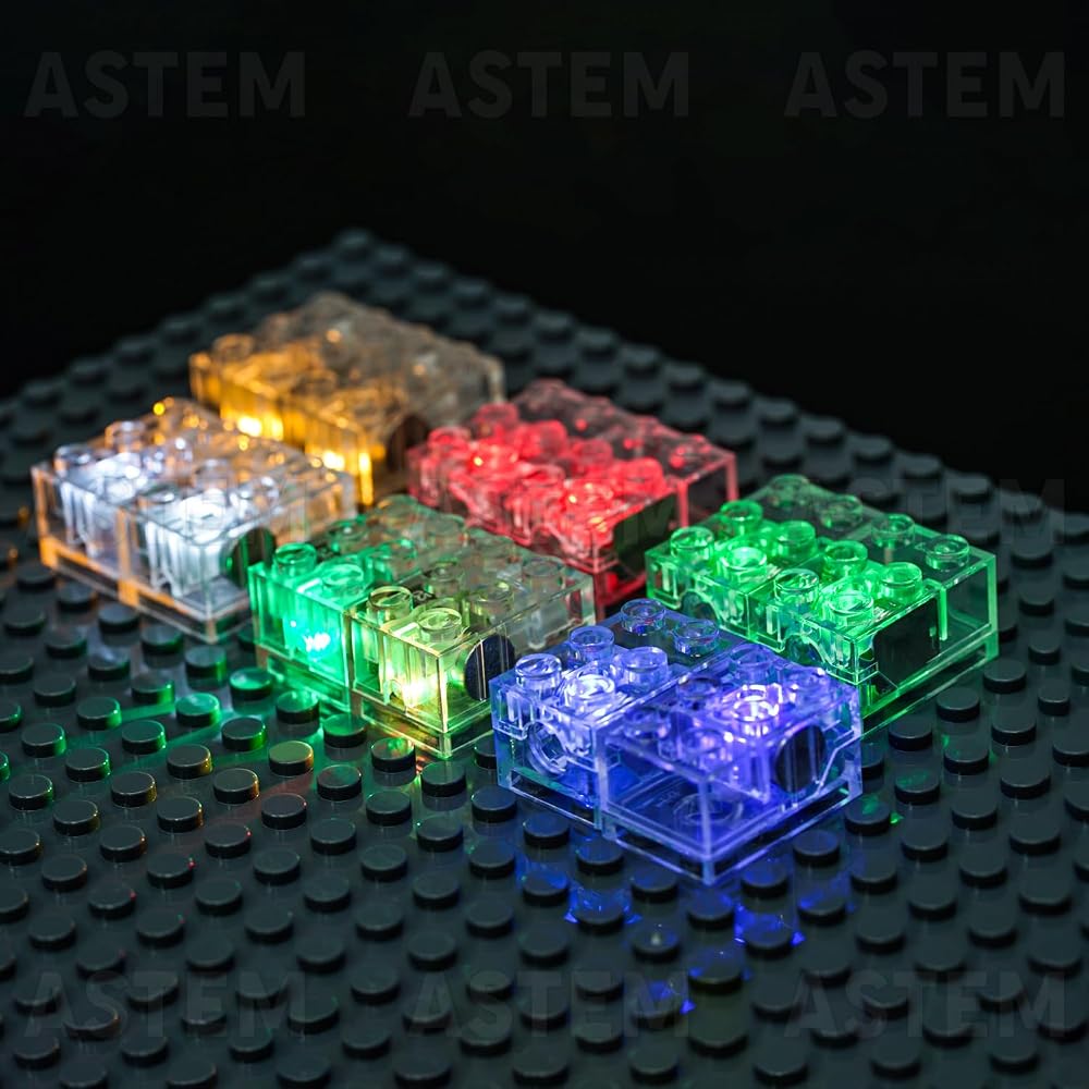 2x3 Light-Up Bricks, Mixed Colours, 12 Pieces — view 2